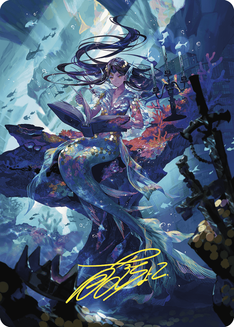 Rhystic Study Art Card (Gold-Stamped Signature) [Wilds of Eldraine Art Series] - Magic: The Gathering - Card Brawlers | Quebec | Canada |