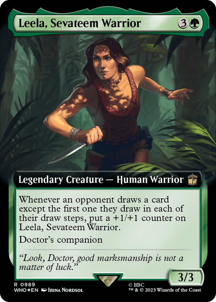 Leela, Sevateem Warrior (Extended Art) (Surge Foil) [Doctor Who] - Magic: The Gathering - Card Brawlers | Quebec | Canada |
