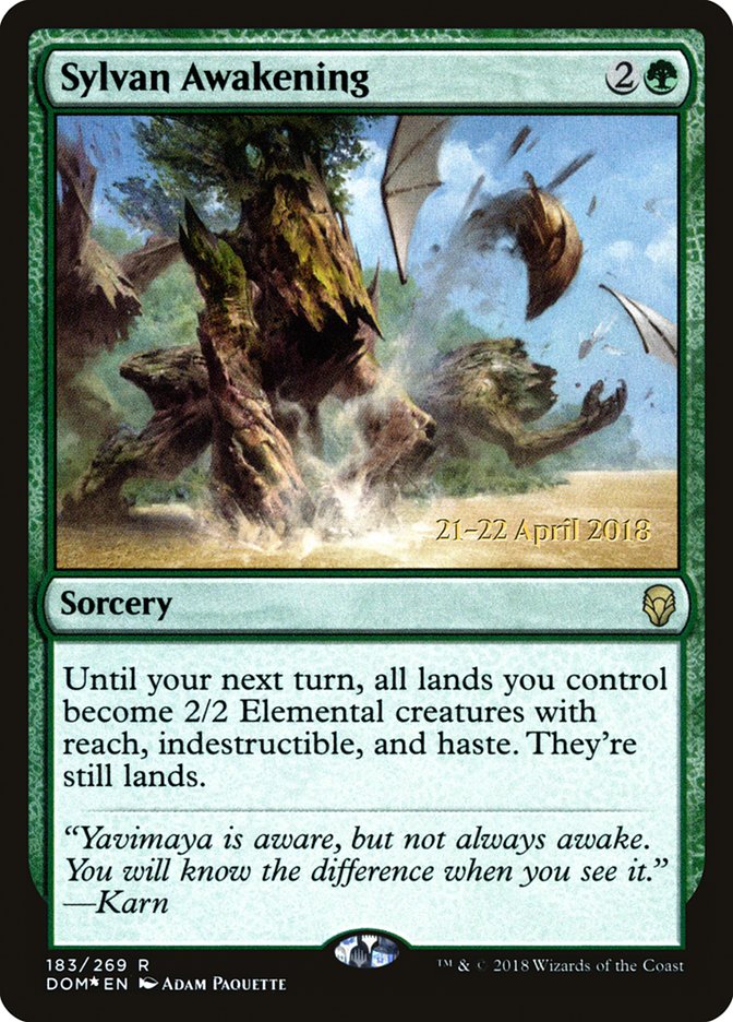 Sylvan Awakening [Dominaria Prerelease Promos] - Magic: The Gathering - Card Brawlers | Quebec | Canada |