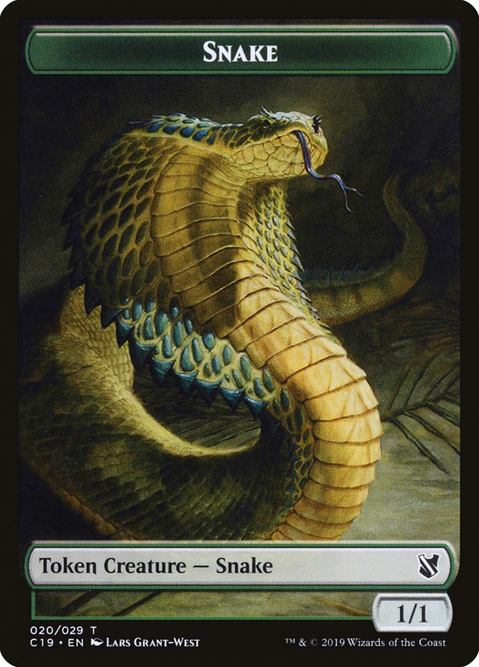 Plant // Snake Double-Sided Token [Commander 2019 Tokens] - Magic: The Gathering - Card Brawlers | Quebec | Canada |