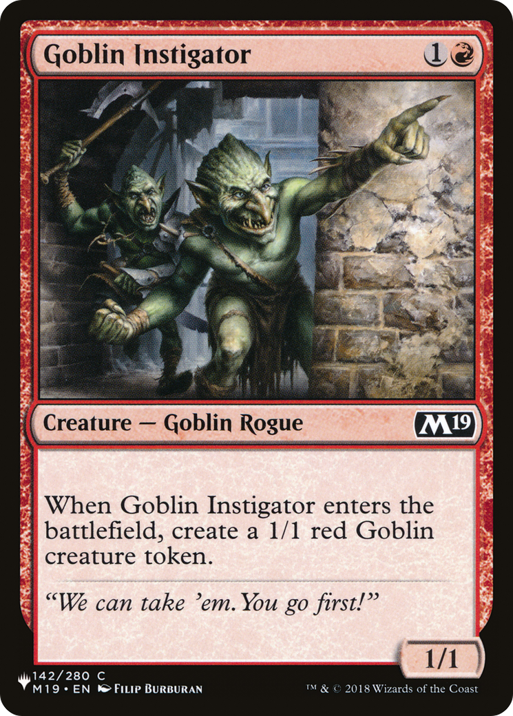 Goblin Instigator [The List] - Magic: The Gathering - Card Brawlers | Quebec | Canada |