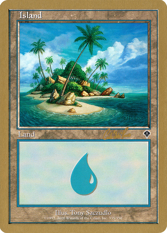 Island (cr335a) (Carlos Romao) [World Championship Decks 2002] - Magic: The Gathering - Card Brawlers | Quebec | Canada |