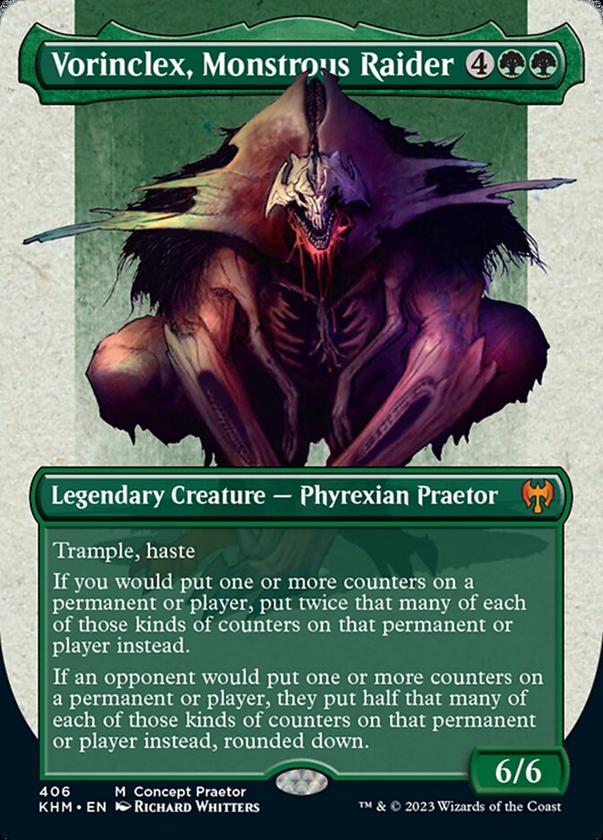 Vorinclex, Monstrous Raider (Borderless Concept Praetors) [Phyrexia: All Will Be One] - Magic: The Gathering - Card Brawlers | Quebec | Canada |