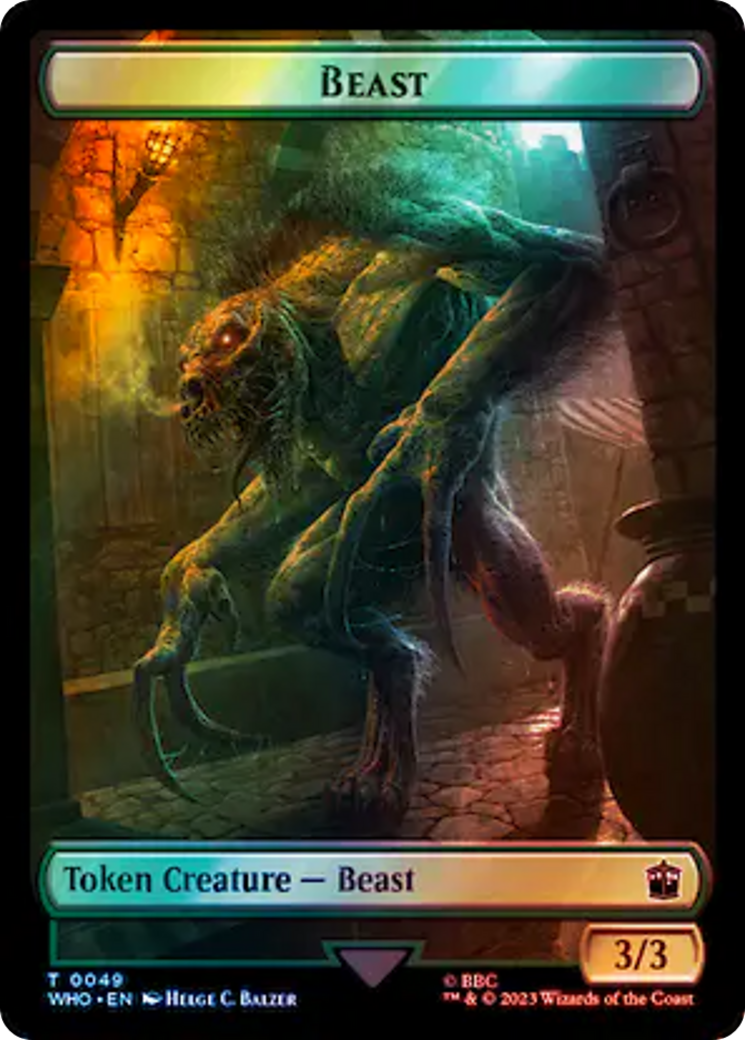 Copy // Beast Double-Sided Token (Surge Foil) [Doctor Who Tokens] - Magic: The Gathering - Card Brawlers | Quebec | Canada |