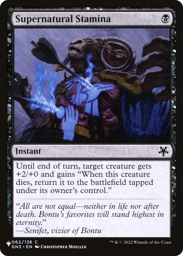 Supernatural Stamina [The List] - Magic: The Gathering - Card Brawlers | Quebec | Canada |