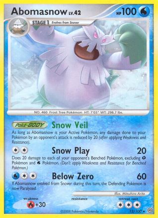 Abomasnow (12/100) [Diamond & Pearl: Stormfront] - Pokémon - Card Brawlers | Quebec | Canada |