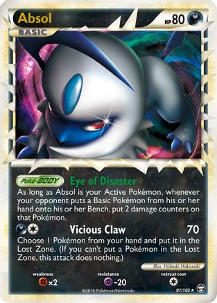 Absol (91/102) [HeartGold & SoulSilver: Triumphant] - Pokémon - Card Brawlers | Quebec | Canada |