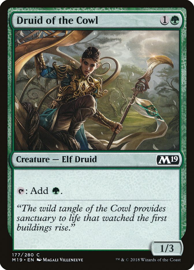Druid of the Cowl [Core Set 2019] - Magic: The Gathering - Card Brawlers | Quebec | Canada |