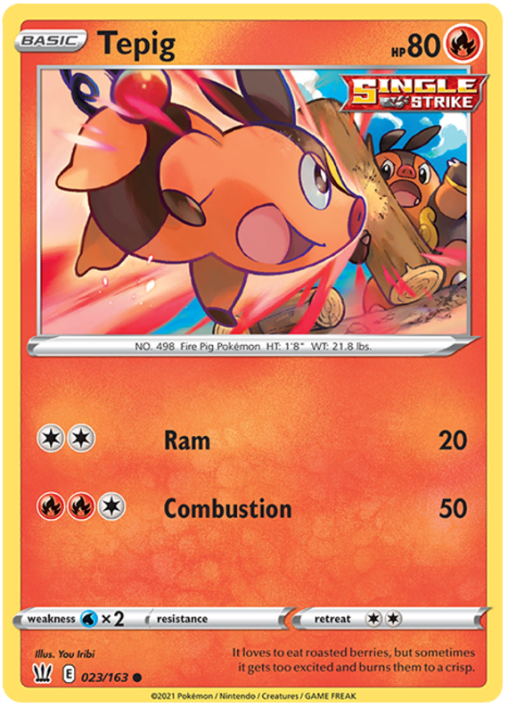 Tepig (023/163) [Sword & Shield: Battle Styles] - Pokémon - Card Brawlers | Quebec | Canada |