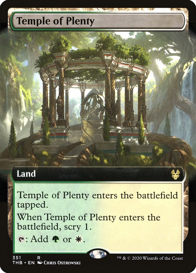Temple of Plenty (Extended Art) [Theros Beyond Death] - Magic: The Gathering - Card Brawlers | Quebec | Canada |