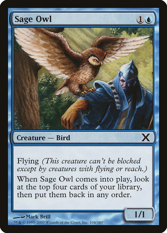 Sage Owl [Tenth Edition] - Magic: The Gathering - Card Brawlers | Quebec | Canada |