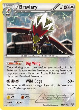 Braviary (116/135) [Black & White: Plasma Storm] - Pokémon - Card Brawlers | Quebec | Canada |
