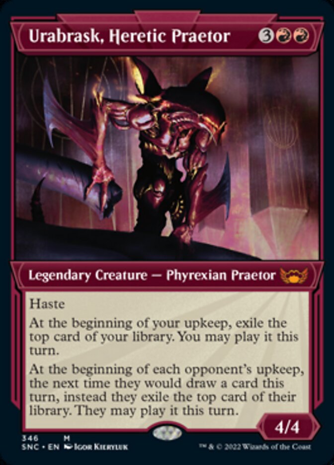 Urabrask, Heretic Praetor (Showcase Art Deco) [Streets of New Capenna] - Magic: The Gathering - Card Brawlers | Quebec | Canada |