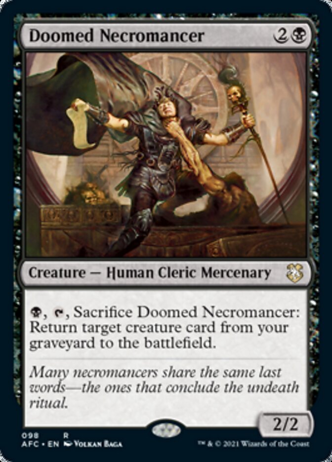 Doomed Necromancer [Dungeons & Dragons: Adventures in the Forgotten Realms Commander] - Magic: The Gathering - Card Brawlers | Quebec | Canada |