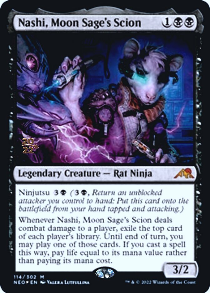 Nashi, Moon Sage's Scion [Kamigawa: Neon Dynasty Prerelease Promos] - Magic: The Gathering - Card Brawlers | Quebec | Canada |
