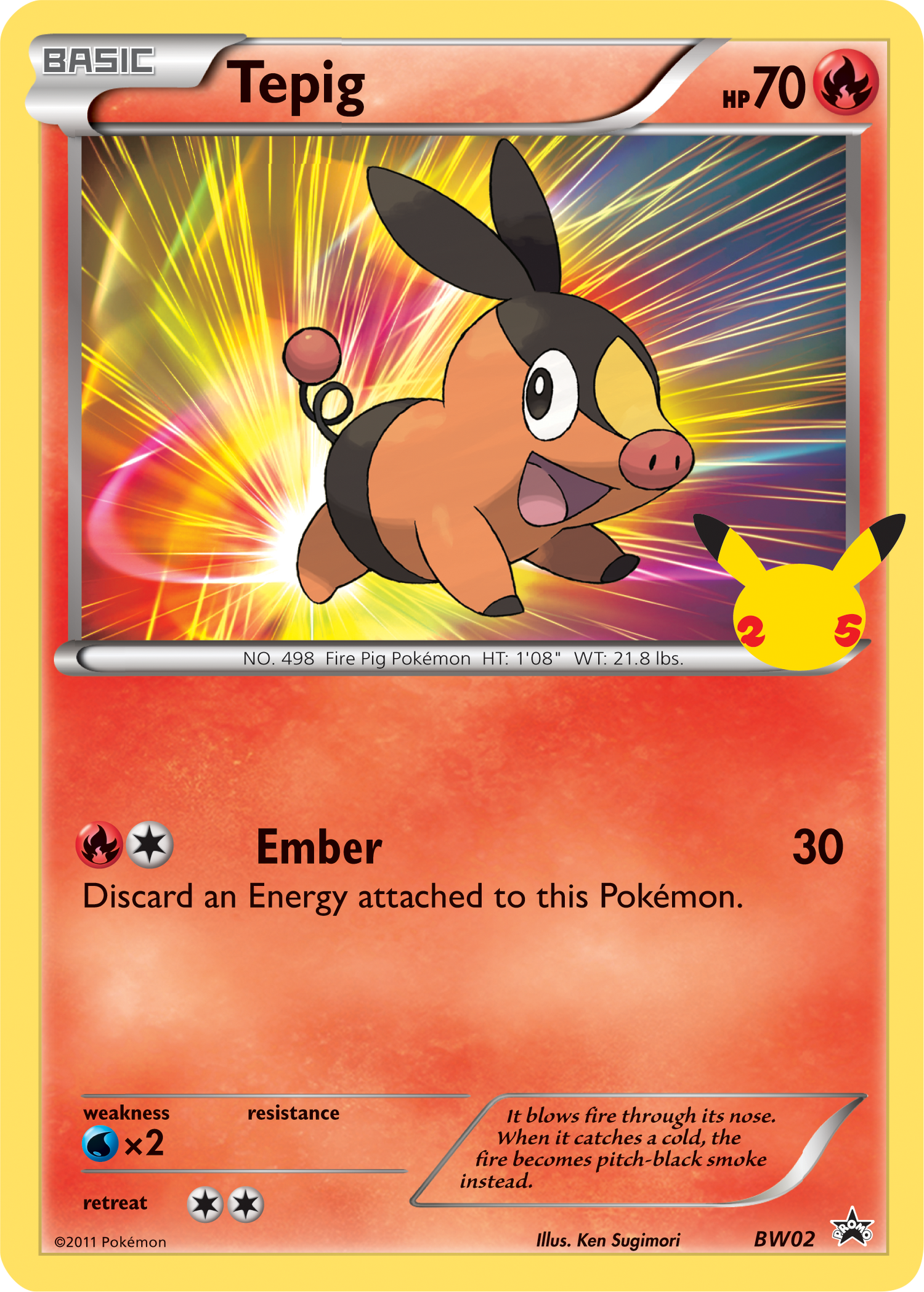Tepig (BW02) (Jumbo Card) [First Partner Pack] - Pokémon - Card Brawlers | Quebec | Canada |