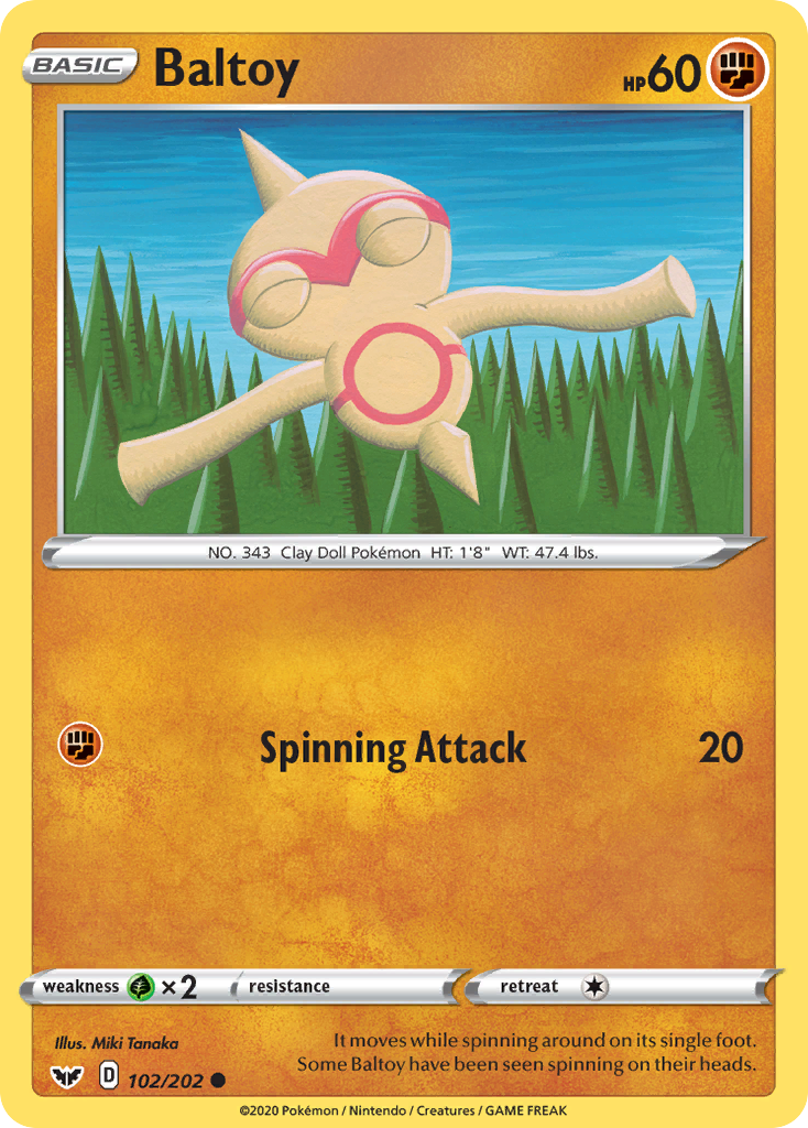 Baltoy (102/202) [Sword & Shield: Base Set] - Pokémon - Card Brawlers | Quebec | Canada |