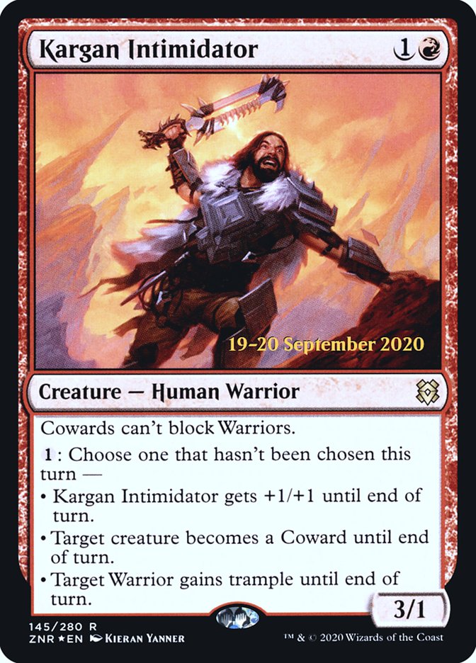 Kargan Intimidator [Zendikar Rising Prerelease Promos] - Magic: The Gathering - Card Brawlers | Quebec | Canada |