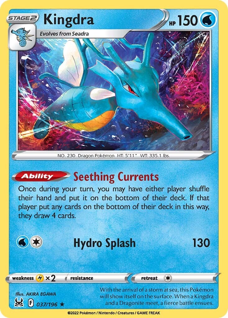 Kingdra (037/196) (Theme Deck Exclusive) [Sword & Shield: Lost Origin] - Pokémon - Card Brawlers | Quebec | Canada |
