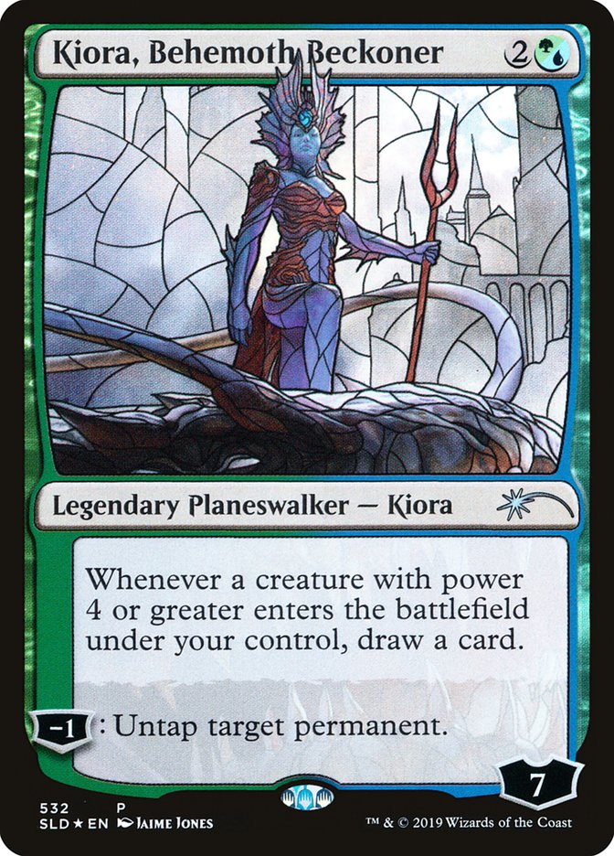 Kiora, Behemoth Beckoner (Stained Glass) [Secret Lair Drop Promos] - Magic: The Gathering - Card Brawlers | Quebec | Canada |