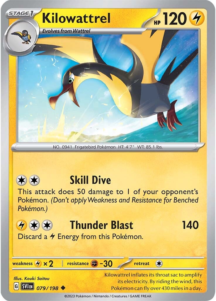 Kilowattrel (079/198) [Scarlet & Violet: Base Set] - Pokémon - Card Brawlers | Quebec | Canada |