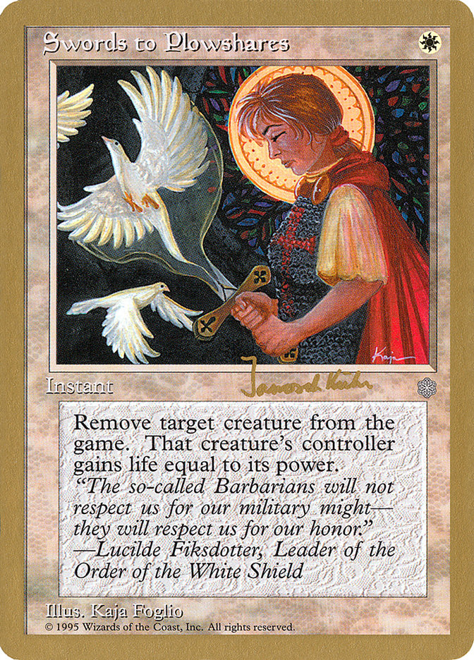 Swords to Plowshares (Janosch Kuhn) [World Championship Decks 1997] - Magic: The Gathering - Card Brawlers | Quebec | Canada |