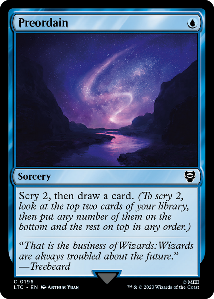 Preordain [The Lord of the Rings: Tales of Middle-Earth Commander] - Magic: The Gathering - Card Brawlers | Quebec | Canada |
