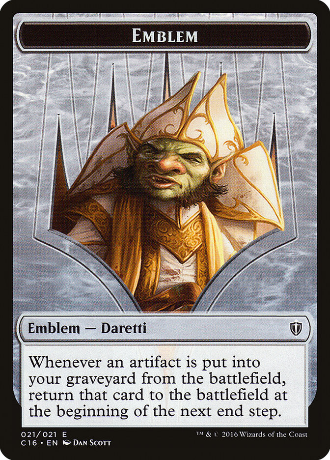 Daretti, Scrap Savant Emblem // Thopter Double-Sided Token [Commander 2016 Tokens] - Magic: The Gathering - Card Brawlers | Quebec | Canada |