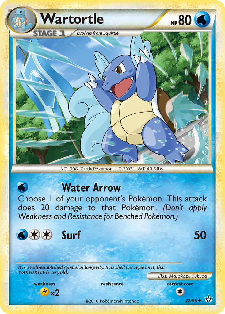 Wartortle (42/95) [HeartGold & SoulSilver: Unleashed] - Pokémon - Card Brawlers | Quebec | Canada |