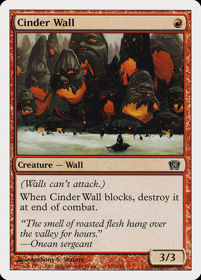 Cinder Wall [Eighth Edition] - Magic: The Gathering - Card Brawlers | Quebec | Canada |