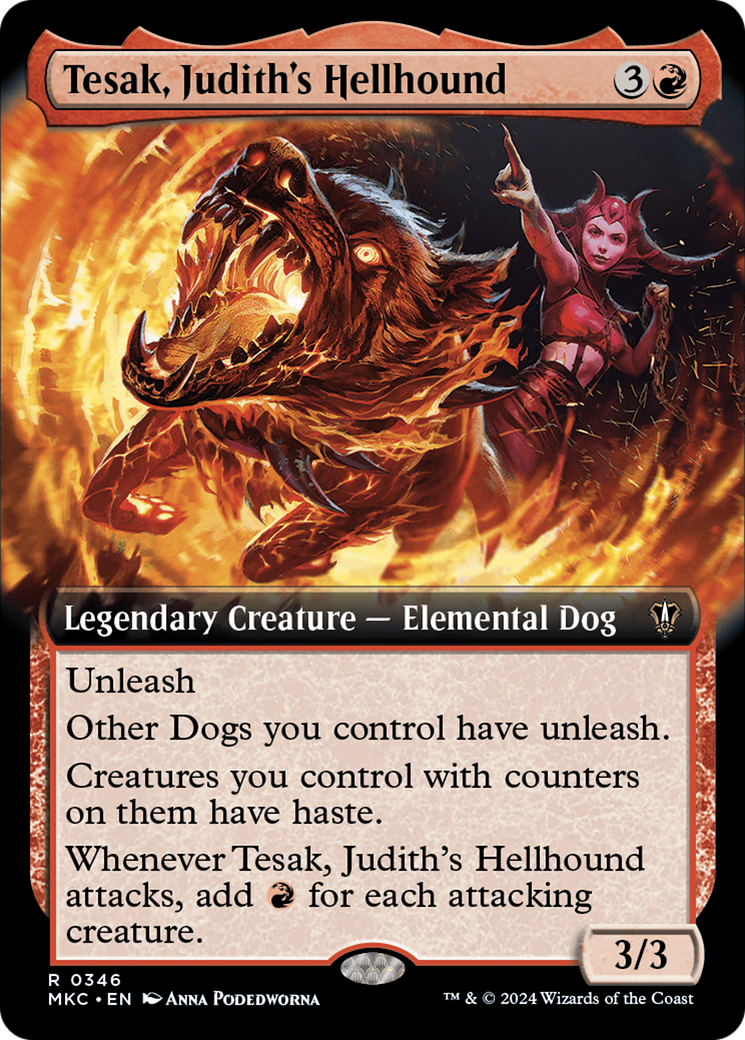 Tesak, Judith's Hellhound (Extended Art) [Murders at Karlov Manor Commander] - Magic: The Gathering - Card Brawlers | Quebec | Canada |