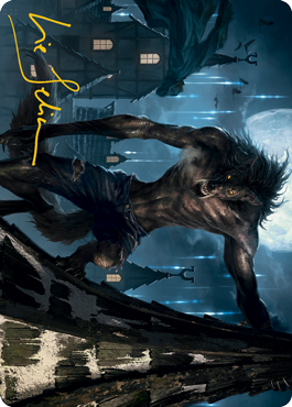 Stalking Predator Art Card (Gold-Stamped Signature) [Innistrad: Midnight Hunt Art Series] - Magic: The Gathering - Card Brawlers | Quebec | Canada |