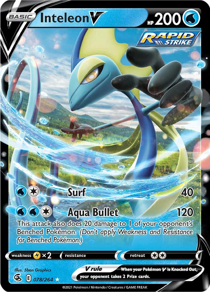 Inteleon V (078/264) [Sword & Shield: Fusion Strike] - Pokémon - Card Brawlers | Quebec | Canada |