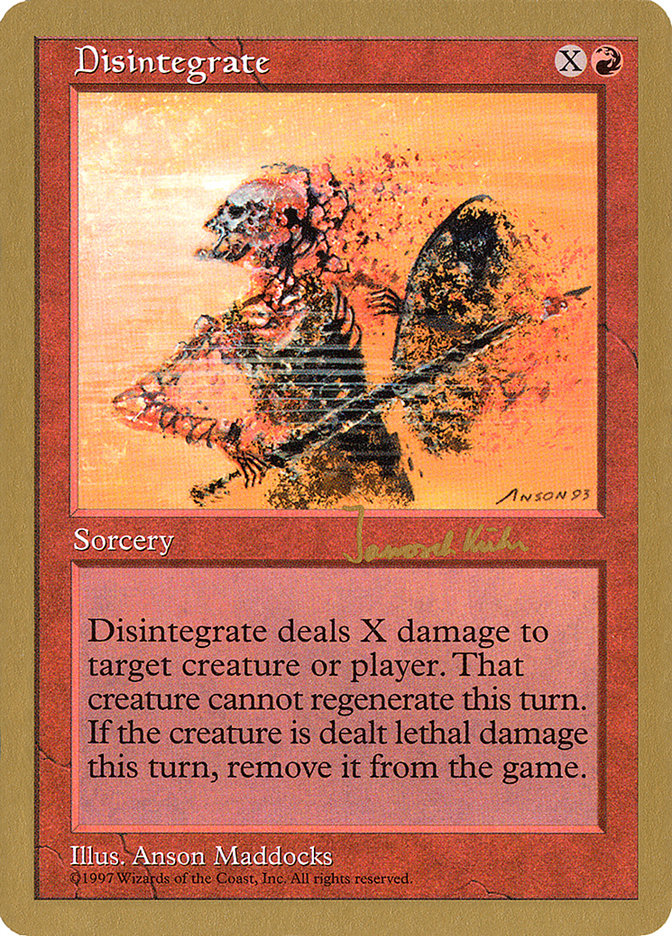 Disintegrate (Janosch Kuhn) [World Championship Decks 1997] - Magic: The Gathering - Card Brawlers | Quebec | Canada |