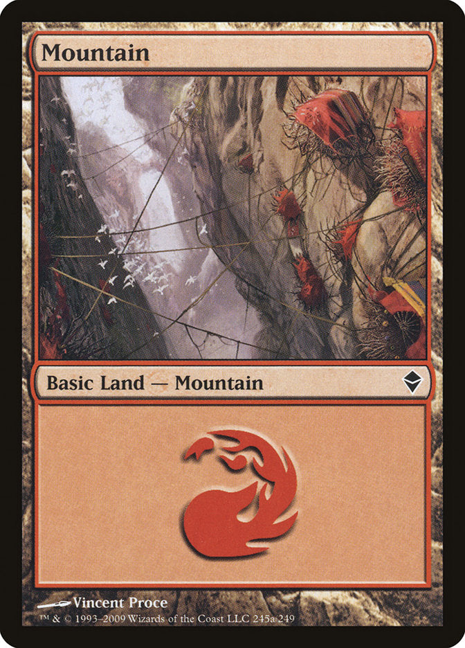 Mountain (245a) [Zendikar] - Magic: The Gathering - Card Brawlers | Quebec | Canada |