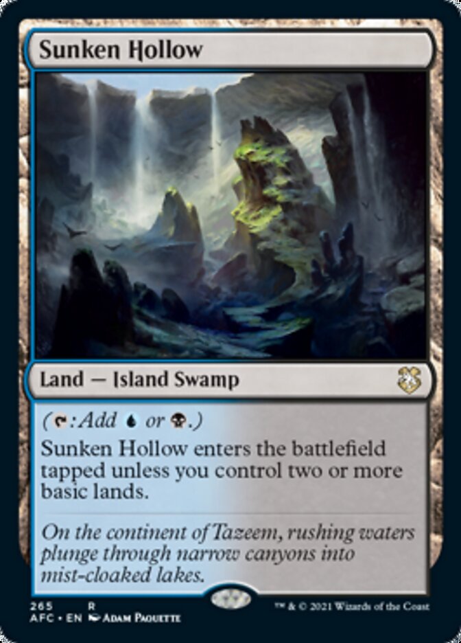 Sunken Hollow [Dungeons & Dragons: Adventures in the Forgotten Realms Commander] - Magic: The Gathering - Card Brawlers | Quebec | Canada |