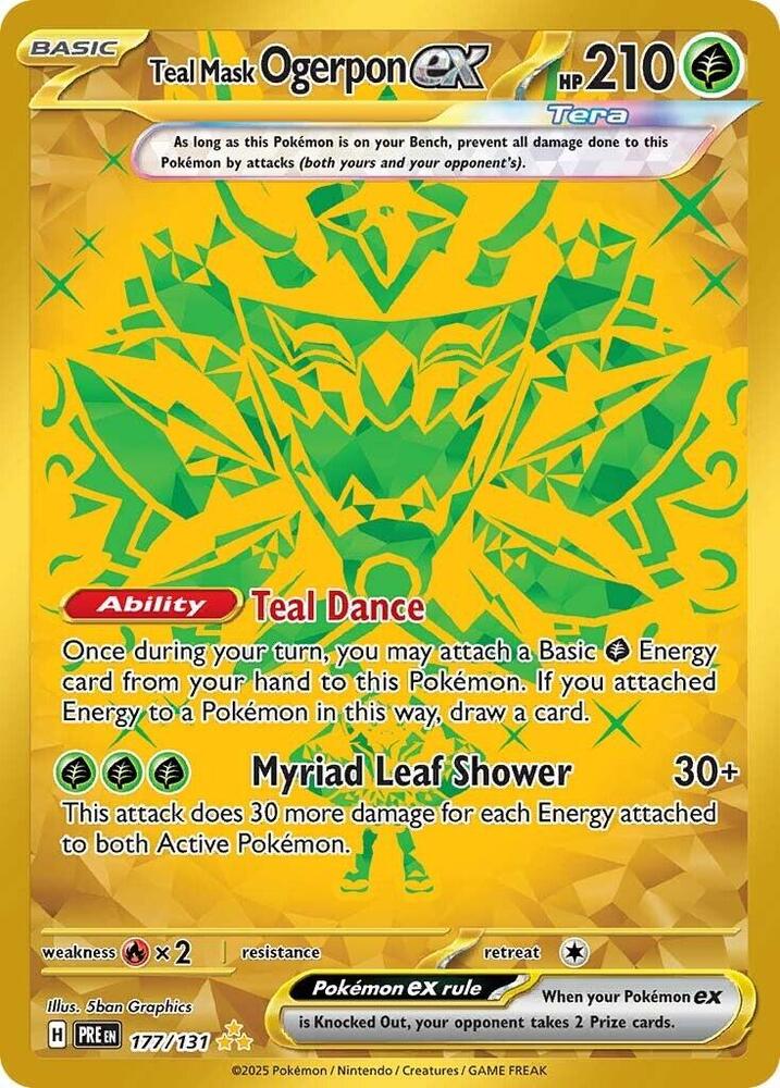 Teal Mask Ogerpon ex (177/131) [Scarlet & Violet: Prismatic Evolutions] - Pokémon - Card Brawlers | Quebec | Canada |
