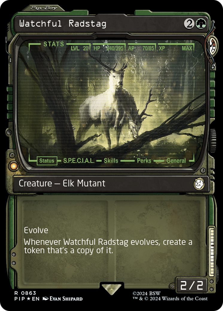 Watchful Radstag (Showcase) (Surge Foil) [Fallout] - Magic: The Gathering - Card Brawlers | Quebec | Canada |