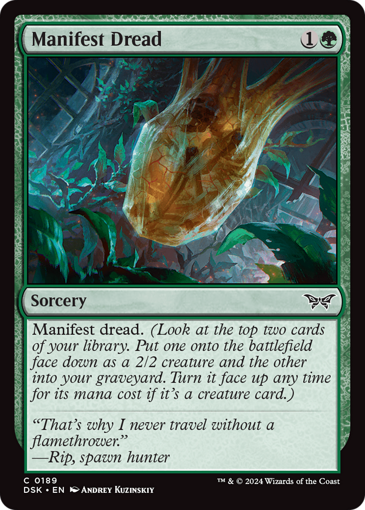 Manifest Dread [Duskmourn: House of Horror] - Magic: The Gathering - Card Brawlers | Quebec | Canada |