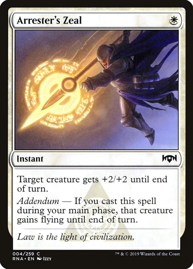 Arrester's Zeal [Ravnica Allegiance] - Magic: The Gathering - Card Brawlers | Quebec | Canada |