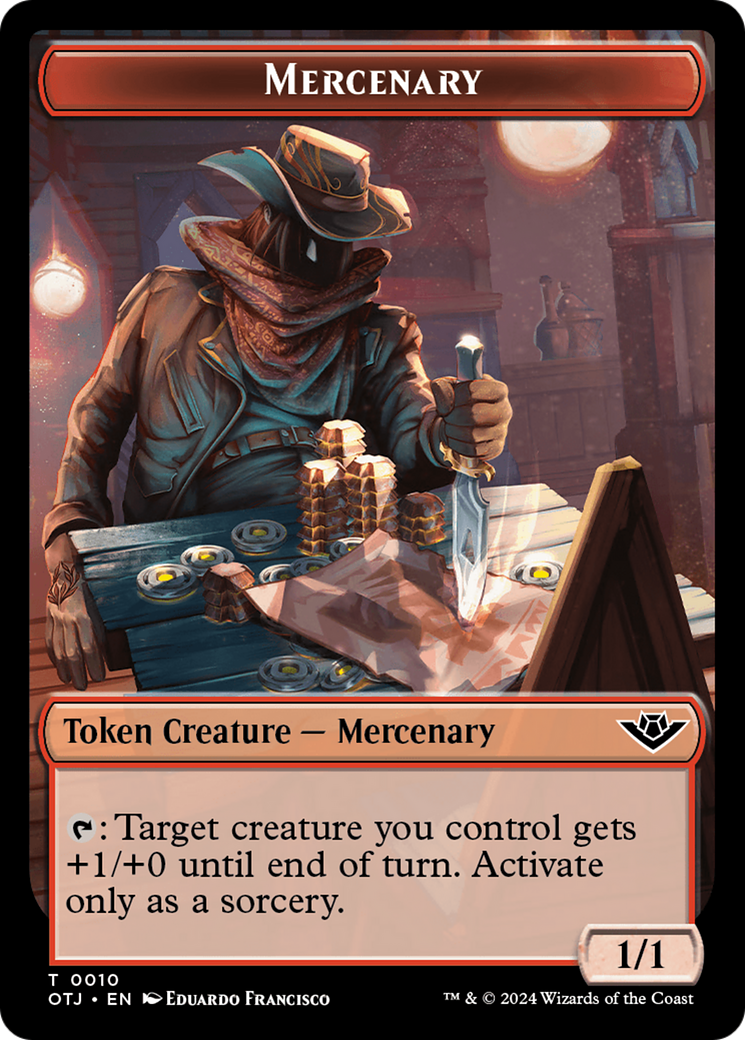 Mercenary // Spirit Double-Sided Token [Outlaws of Thunder Junction Tokens] - Magic: The Gathering - Card Brawlers | Quebec | Canada |