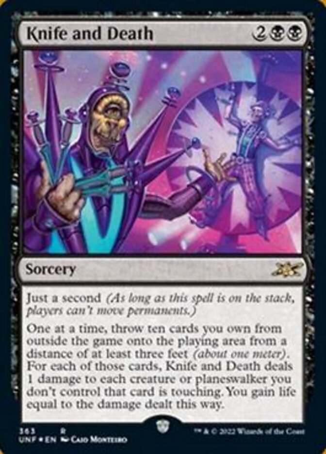 Knife and Death (Galaxy Foil) [Unfinity] - Magic: The Gathering - Card Brawlers | Quebec | Canada |