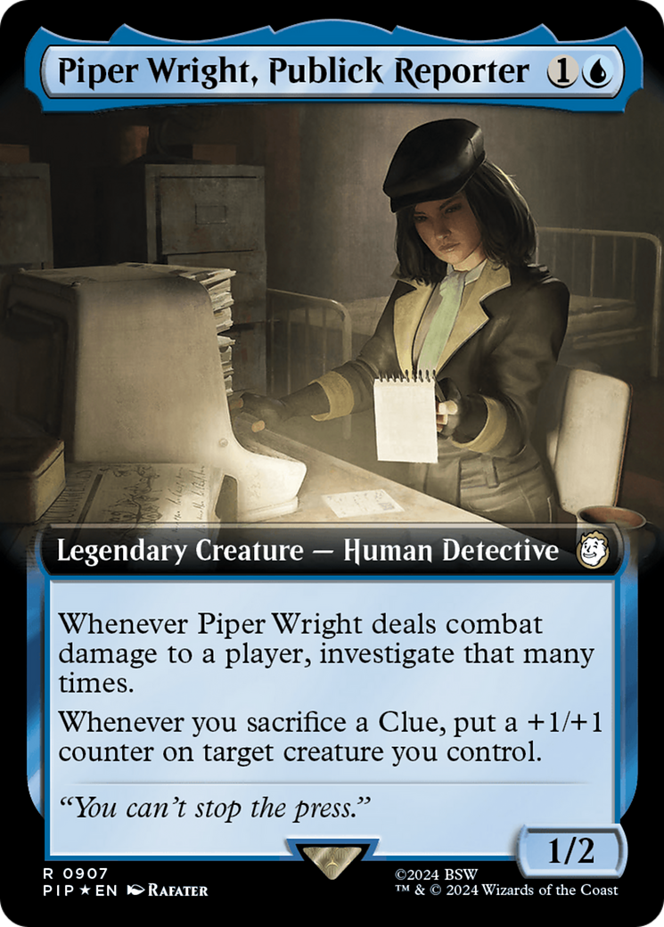 Piper Wright, Publick Reporter (Extended Art) (Surge Foil) [Fallout] - Magic: The Gathering - Card Brawlers | Quebec | Canada |