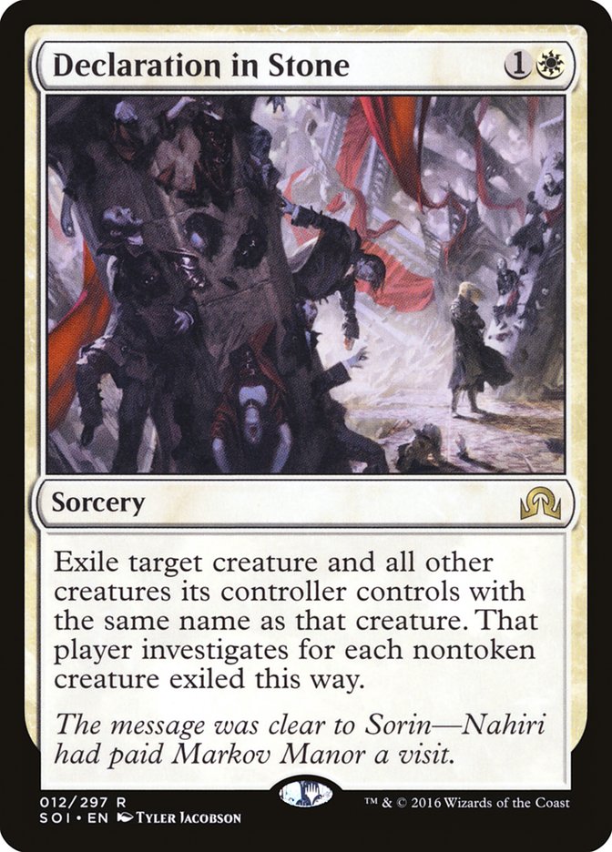Declaration in Stone [Shadows over Innistrad] - Magic: The Gathering - Card Brawlers | Quebec | Canada |
