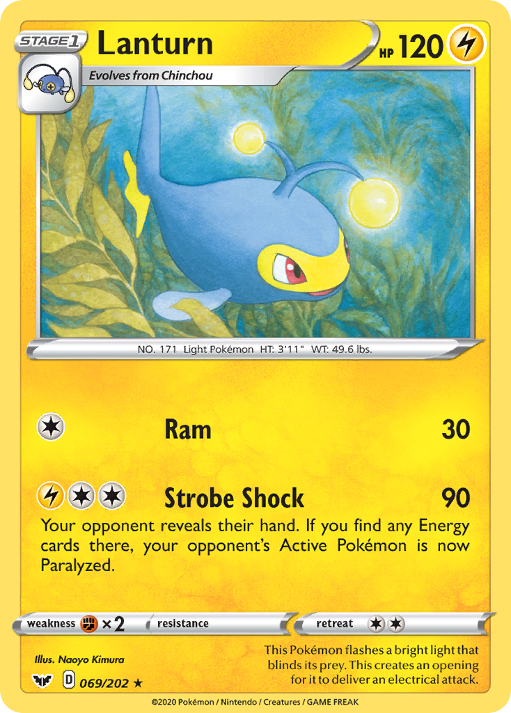 Lanturn (069/202) [Sword & Shield: Base Set] - Pokémon - Card Brawlers | Quebec | Canada |