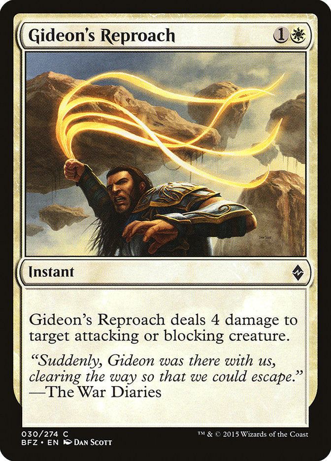 Gideon's Reproach [Battle for Zendikar] - Magic: The Gathering - Card Brawlers | Quebec | Canada |
