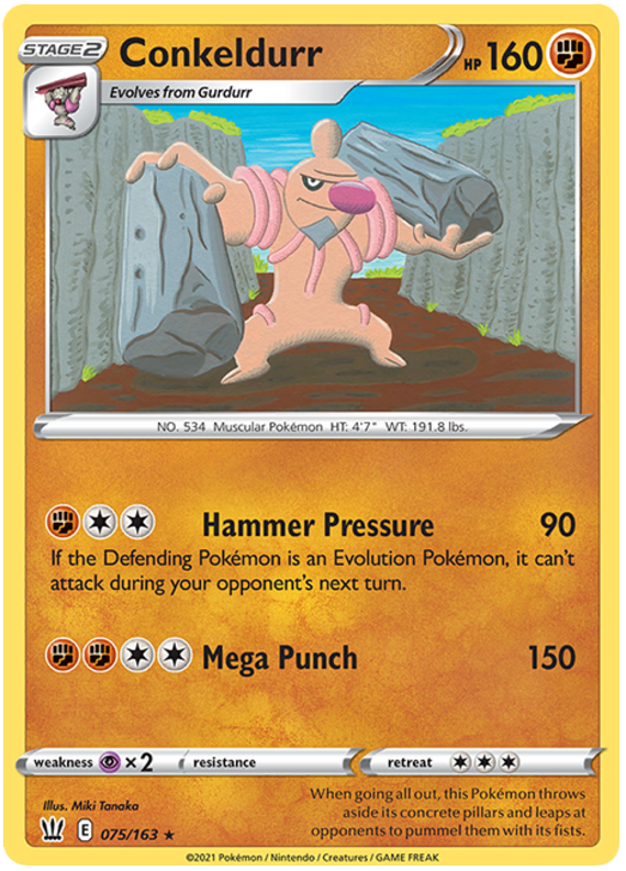 Conkeldurr (075/163) [Sword & Shield: Battle Styles] - Pokémon - Card Brawlers | Quebec | Canada |