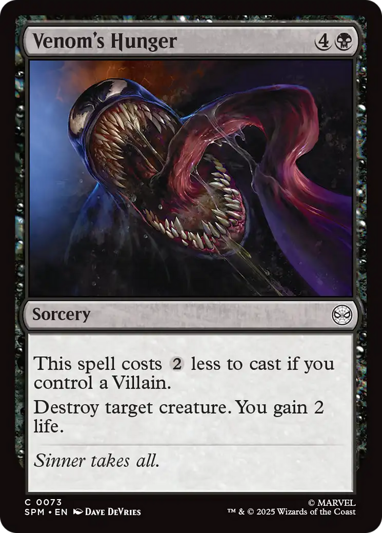 Venom's Hunger [Marvel's Spider-Man] - Magic: The Gathering - Card Brawlers | Quebec | Canada |