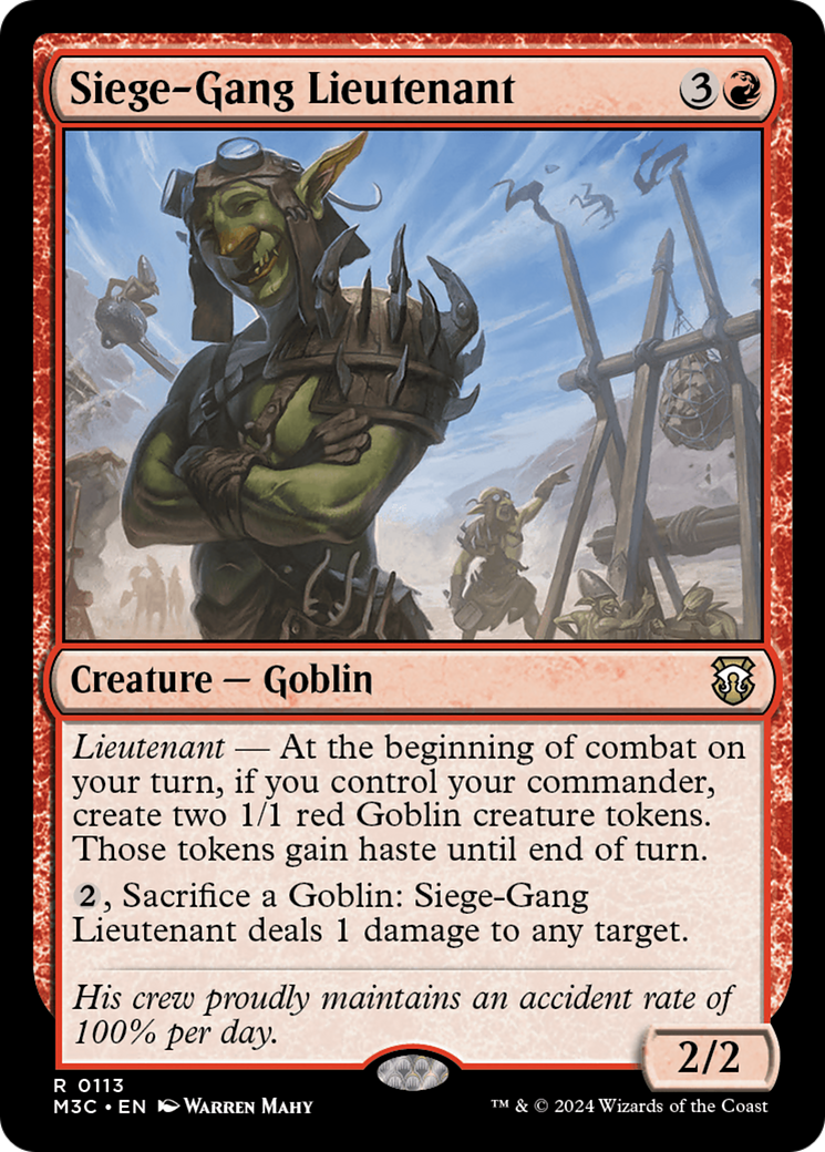 Siege-Gang Lieutenant [Modern Horizons 3 Commander] - Magic: The Gathering - Card Brawlers | Quebec | Canada |