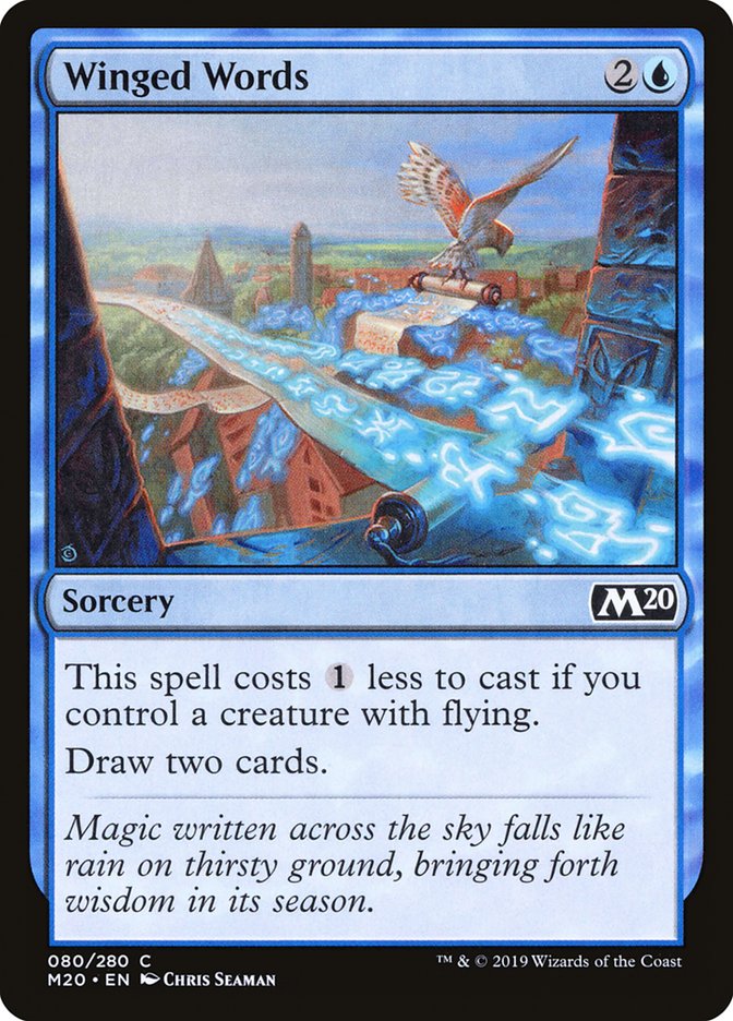 Winged Words [Core Set 2020] - Magic: The Gathering - Card Brawlers | Quebec | Canada |